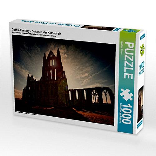 Puzzle CALVENDO Puzzle Gothic Fantasy - Schatten der Kathedrale - 1000 Teile Foto-Puzzle glückliche Stunden Kinder