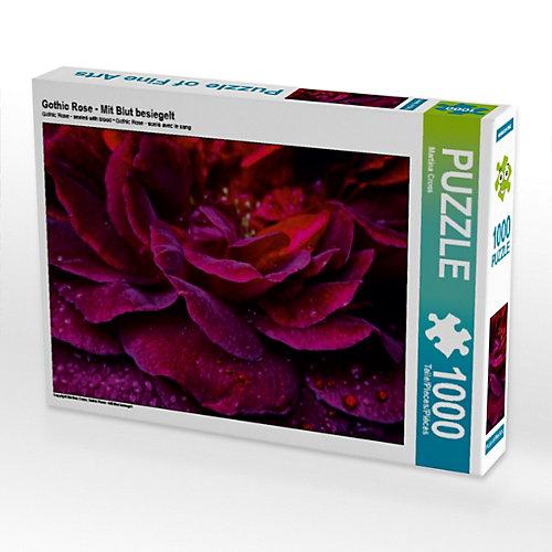 Puzzle CALVENDO Puzzle Gothic Rose - Mit Blut besiegelt - 1000 Teile Foto-Puzzle glückliche Stunden Kinder