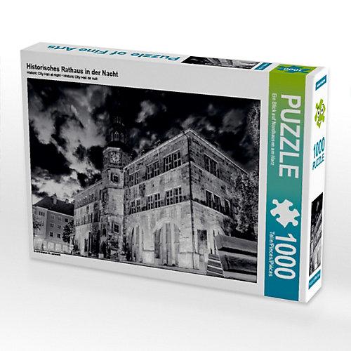 Puzzle CALVENDO Puzzle Historisches Rathaus in der Nacht - 1000 Teile Foto-Puzzle glückliche Stunden Kinder