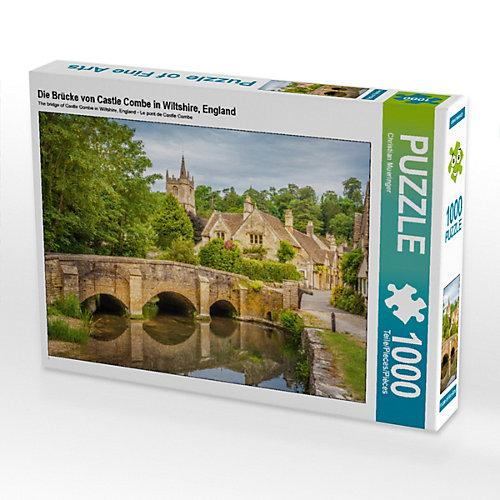 Puzzle CALVENDO Puzzle Die Brücke von Castle Combe in Wiltshire, England - 1000 Teile Foto-Puzzle glückliche Stunden Kinder