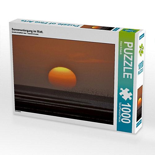 Puzzle Sonnenuntergang im Watt. Foto-Puzzle Bild von René Schaack Puzzle