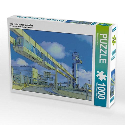 Puzzle CALVENDO Puzzle Sky Train zum Flughafen - 1000 Teile Foto-Puzzle glückliche Stunden Kinder