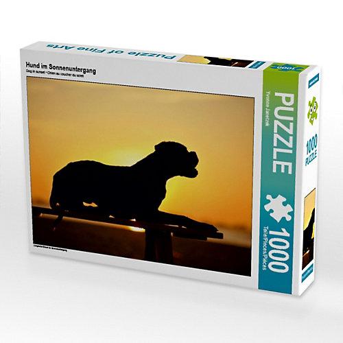 Puzzle Hund im Sonnenuntergang Foto-Puzzle Bild von Yvonne Janetzek Puzzle