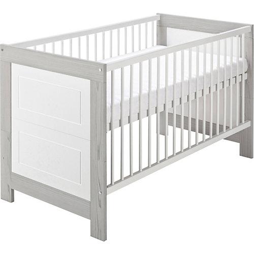 Kombi-Kinderbett 70 x 140 cm, Scandic grau/weiß
