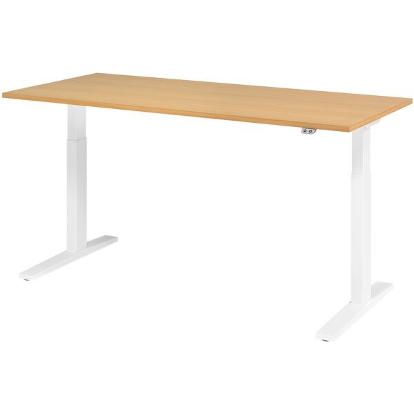 HAMMERBACHER Schreibtisch »Upper Desk« 180 cm breit und elektrisch höhenverstellbar bis 120 c braun, 180x120x80 cm