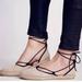Free People Shoes | Free People Size 7 Lace Up Suede Espadrille Flats | Color: Cream/Tan | Size: 7