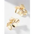 Anthropologie Jewelry | Anthropologie Island Blossom Post Earrings | Color: Gold | Size: 1.25" Diameter