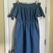 J. Crew Dresses | J. Crew Denim Off The Shoulder Midi Dress With Pockets! | Color: Blue | Size: 10