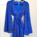 Free People Dresses | Free People Royal Blue Floral Dress | S | Color: Blue | Size: S