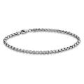 Miabella Solid 925 Sterling Silver Italian 3.5mm Square Rolo Link Round Box Chain Bracelet for Women Men, 7, 7.5, 8, 8.5, 9 Inch Made in Italy, Sterling Silver , not known