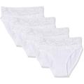 DIM Women's Culotte Coton Feminine Midi X4 (2x2) Knickers, White (Blanc/Blanc/Blanc/Blanc 0hy), 20 (Size: 48/50) (Pack of 4)