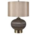 Bowen Faceted Table Lamp Black Ceramic - Crestview Collection CVAZP045