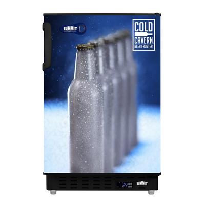 Undercounter beer froster in black with ColdCavern...