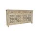 Amelia 4 Door/Drawer Sideboard Distressed White Wood Geometric Sideboard - Crestview Collection CVFNR898