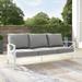 Kaplan Outdoor Metal Sofa Gray/White - Crosley KO60027WH-GY