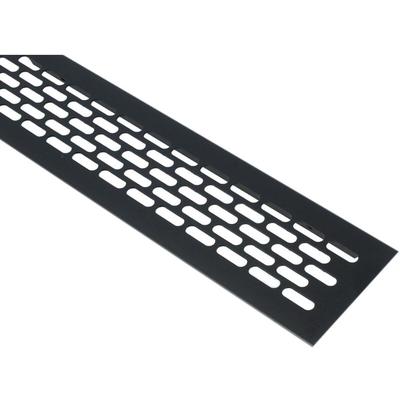 Aluminium Lüftungsgitter 60x245mm Stegblech Lüftungsblech Lüftung Heizungsgitter Schwarz eloxiert Image