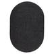 Tapis de salon style jute noir 120x120 cm