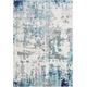 Tapis Abstrait Moderne Bleu/Gris/Blanc 200x275