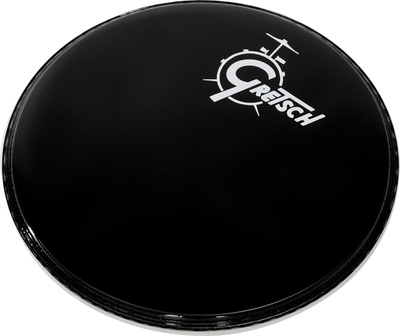 Gretsch 18" Bass Drum Head Black /Logo