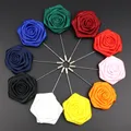 Bridediv-Broches de mariage faites à la main pour hommes broche fleur de rose épinglette insigne