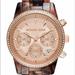 Michael Kors Jewelry | Michael Kors Chronograph Tortoise Rose Gold Watch | Color: Brown/Gold | Size: Os