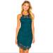 Free People Dresses | Free People Teal She’s Got It Lace Slip Dress S Xs | Color: Blue/Green | Size: Xs