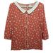 Disney Tops | Disney Lc Lauren Conrad Polka Dot Collared Shirt | Color: Pink/White | Size: Xs