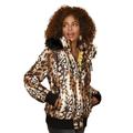 K Jordan Printed Bomber Jacket (Size 1X) Animal Print, Polyester,Acrylic