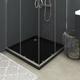 Receveur de douche carr� abs Noir 90x90 cm - Vidaxl