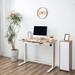FlexiSpot 48 Inch Bamboo Texture Top COMHAR Home Office Desk Height Adjustable Standing Computer Desk USB Charging