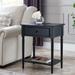 Coastal Charging Nightstand Side Table One Drawer