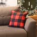 Christmas Plaid Square Printed Throw Pillow Covers & Insert