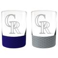 Colorado Rockies 14oz. Commissioner Rocks Glass Two-Piece Set