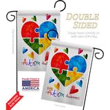 Angeleno Heritage Love Awareness Decorative 2-sided Polyester 1'5 x 1'8 ft. Flag Set in Blue/Gray/Red | 18.5 H x 13 W in | Wayfair
