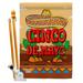 Angeleno Heritage Southwest Cinco De Mayo House 2-Sided Polyester 40 x 28 in. Flag Set in Brown/Green/Red | 40 H x 28 W in | Wayfair