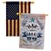 Angeleno Heritage 2-Sided Polyester 40 x 28 in. House Flag in Blue/Brown/Green | 40 H x 28 W in | Wayfair AH-SU-HP-137016-IP-BOAA-D-US18-AH