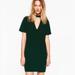 Zara Dresses | New Zara Emerald Green V Neck Choker Mini Dress S | Color: Green | Size: S