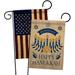 Angeleno Heritage Winter Yard 2-sided Polyester 1'1 x 1'7 ft. Garden Flag in Blue/Brown | 18.5 H x 13 W in | Wayfair