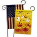 Angeleno Heritage Ghosts & Pumpkins 2-Sided Polyester 19 x 13 in. Garden Flag in Yellow | 18.5 H x 13 W in | Wayfair