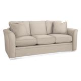 Braxton Culler Bridgeport 85" Flared Arm Sofa Bed w/ Reversible Cushions Polyester in White/Brown | 35 H x 85 W x 38 D in | Wayfair