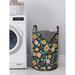 East Urban Home Ambesonne Floral Laundry Bag Fabric in Gray | 12.99 H x 12.99 W in | Wayfair 81A1E11A771C4AE5B0C22FA6EDA29E74