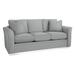 Braxton Culler Bridgeport 85" Flared Arm Sofa w/ Reversible Cushions Polyester in White/Blue | 35 H x 85 W x 38 D in | Wayfair