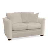 Braxton Culler Bridgeport 62" Flared Arm Loveseat w/ Reversible Cushions Polyester in Black/Brown | 35 H x 62 W x 38 D in | Wayfair