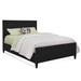 Birch Lane™ Jandre Low Profile Standard Bed Wood/Wicker/Rattan in Black | 52 H x 66 W x 86 D in | Wayfair 83BC058E49A14DF3A7B144EA41581B94