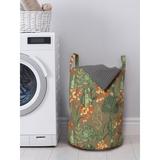 East Urban Home Ambesonne Floral Laundry Bag Fabric in Brown/Green | 12.99 H x 12.99 W in | Wayfair 82AA356BCEB644E5B1909EE098D25DBB