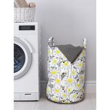 East Urban Home Ambesonne Grey Laundry Bag Fabric in Blue/Gray | 12.99 H x 12.99 W in | Wayfair 6D234FEBF6F244A89D0A3B208526AFB4