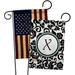Breeze Decor Damask J Initial Garden Flags Pack Simply Beauty Country Living Yard Banner 13 X 18.5 Inches Double-Sided Decorative Home Decor | Wayfair