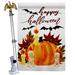 Ornament Collection Halloween Candlestick Thanksgiving 2-Sided Polyester 40 x 28 in. Flag Set in Black/Brown | 40 H x 28 W in | Wayfair