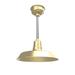 Longshore Tides Haleigh 1 - Light Single Dome LED Pendant, Nylon in Gray/Yellow | 8.63 H x 16 W x 16 D in | Wayfair BOA-16SB-DR-GA