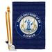 Breeze Decor 2-Sided Polyester 40 x 28 in. Flag Set in Blue/White | 40 H x 28 W in | Wayfair BD-MI-HS-108543-IP-BO-D-US20-BD